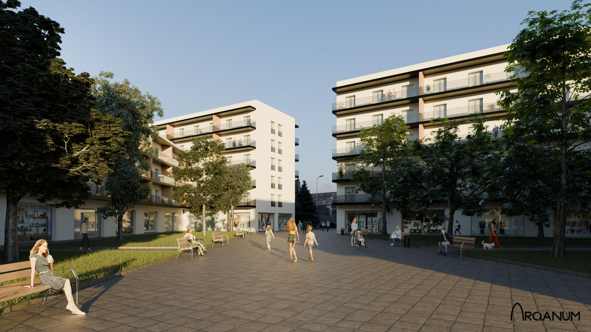 Housing in Madrid, courtyard